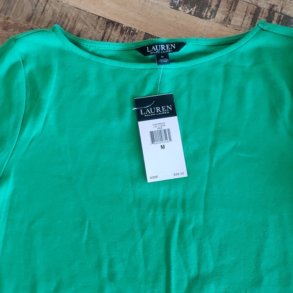 NWT Lauren Green TShirt - Picture 3 of 4